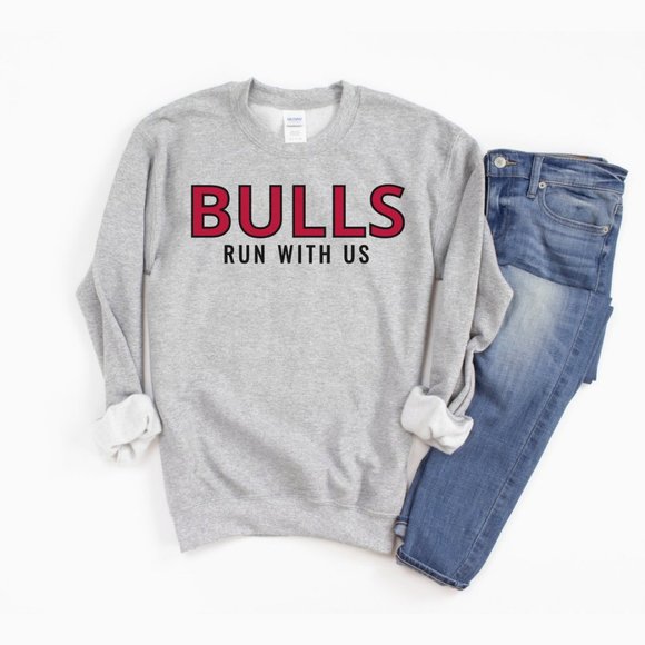 Gildan Shirts Chicago Bulls Vintage Crewneck Sweatshirt Chicago Bulls Run With Us Sweatshirt Poshmark